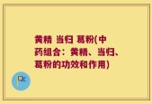 黄精 当归 葛粉(中药组合：黄精、当归、葛粉的功效和作用)