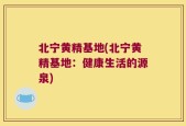 北宁黄精基地(北宁黄精基地：健康生活的源泉)