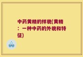 中药黄精的样貌(黄精：一种中药的外貌和特征)