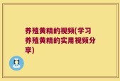 养殖黄精的视频(学习养殖黄精的实用视频分享)