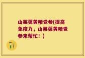 山茱萸黄精党参(提高免疫力，山茱萸黄精党参来帮忙！)