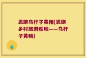 恩施乌杆子黄精(恩施乡村旅游胜地——乌杆子黄精)