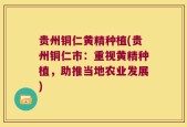 贵州铜仁黄精种植(贵州铜仁市：重视黄精种植，助推当地农业发展)