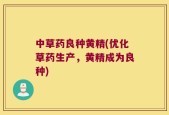 中草药良种黄精(优化草药生产，黄精成为良种)