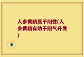 人参黄精属于阳性(人参黄精有助于阳气升发)