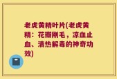 老虎黄精叶片(老虎黄精：花瓣刚毛，凉血止血、清热解毒的神奇功效)