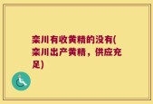 栾川有收黄精的没有(栾川出产黄精，供应充足)