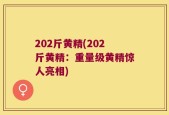202斤黄精(202斤黄精：重量级黄精惊人亮相)
