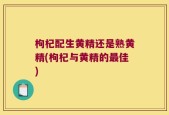 枸杞配生黄精还是熟黄精(枸杞与黄精的最佳)