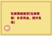 牡蛎黄精推荐(牡蛎黄精：补肾养血，提升免疫)