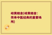 岐黄精舍(岐黄精舍：传承中医经典的重要场所)