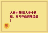 人参小黄精(人参小黄精，补气养血调理佳品)