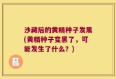 沙藏后的黄精种子发黑(黄精种子变黑了，可能发生了什么？)