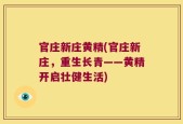官庄新庄黄精(官庄新庄，重生长青——黄精开启壮健生活)