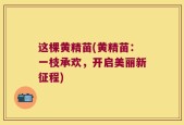 这棵黄精苗(黄精苗：一枝承欢，开启美丽新征程)