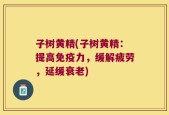 子树黄精(子树黄精：提高免疫力，缓解疲劳，延缓衰老)