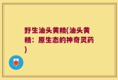 野生油头黄精(油头黄精：原生态的神奇灵药)