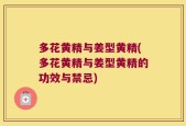 多花黄精与姜型黄精(多花黄精与姜型黄精的功效与禁忌)