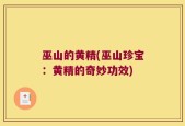 巫山的黄精(巫山珍宝：黄精的奇妙功效)