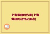 上海黄精的作用(上海黄精的功效及用途)