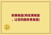 购黄精苗(购买黄精苗，让你的园林更美丽)