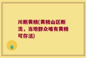 川断黄精(黄精山区断流，当地群众唯有黄精可存活)