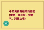 中药黄精黄精功效搭配(黄精：补肝肾、益精气、润肺止咳)