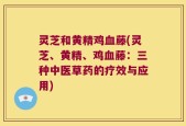 灵芝和黄精鸡血藤(灵芝、黄精、鸡血藤：三种中医草药的疗效与应用)