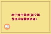 新宁野生黄精(新宁镇发现珍稀黄精资源)