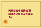 天天都能收到黄精(黄精可以让您每天充满活力)