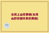 女孩上山挖黄精(女孩山野挖掘珍贵的黄精)