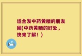 适合发中药黄精的朋友圈(中药黄精的好处，快来了解！)
