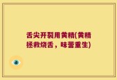 舌尖开裂用黄精(黄精拯救烧舌，味蕾重生)