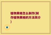 植物黄精怎么制作(制作植物黄精的方法简介)