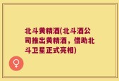 北斗黄精酒(北斗酒公司推出黄精酒，借助北斗卫星正式亮相)