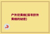 户外挖黄精(探寻野外黄精的秘密)