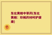 东北黄精中草药(东北黄精：珍稀药材呵护健康)