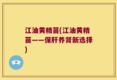 江油黄精苗(江油黄精苗——保肝养肾新选择)