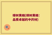樟树黄精(樟树黄精：品质卓越的中药材)