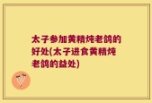 太子参加黄精炖老鸽的好处(太子进食黄精炖老鸽的益处)