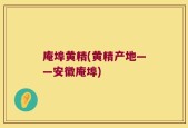 庵埠黄精(黄精产地——安徽庵埠)