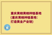 重庆黄精黄精种植基地(重庆黄精种植基地：打造黄金产业链)