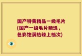 国产特黄精品一级毛片(国产一级毛片精选，色彩饱满热辣上档次)