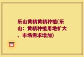 乐山黄精黄精种植(乐山：黄精种植用地扩大、市场需求增加)