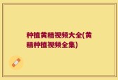 种植黄精视频大全(黄精种植视频全集)
