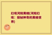 幻境河阳黄精(河阳幻境：探秘神奇的黄精世界)