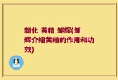 新化 黄精 邹辉(邹辉介绍黄精的作用和功效)