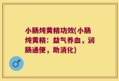 小肠炖黄精功效(小肠炖黄精：益气养血，润肠通便，助消化)