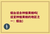烟台适合种植黄精吗(适宜种植黄精的地区之一：烟台)