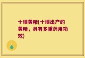 十堰黄精(十堰出产的黄精，具有多重药用功效)